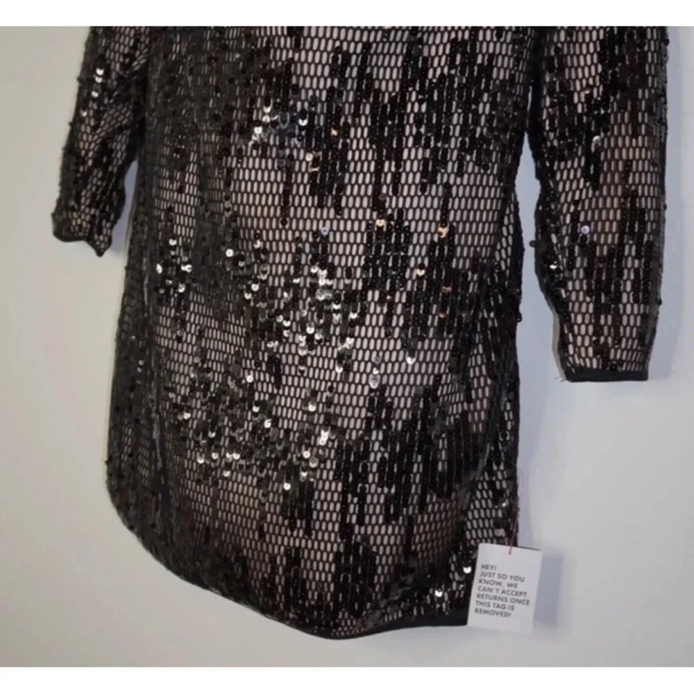 ASOS Luxe Curve Sequin Lace Ruffle Mini Dress Size: 22 NWT - Picture 6 of 10
